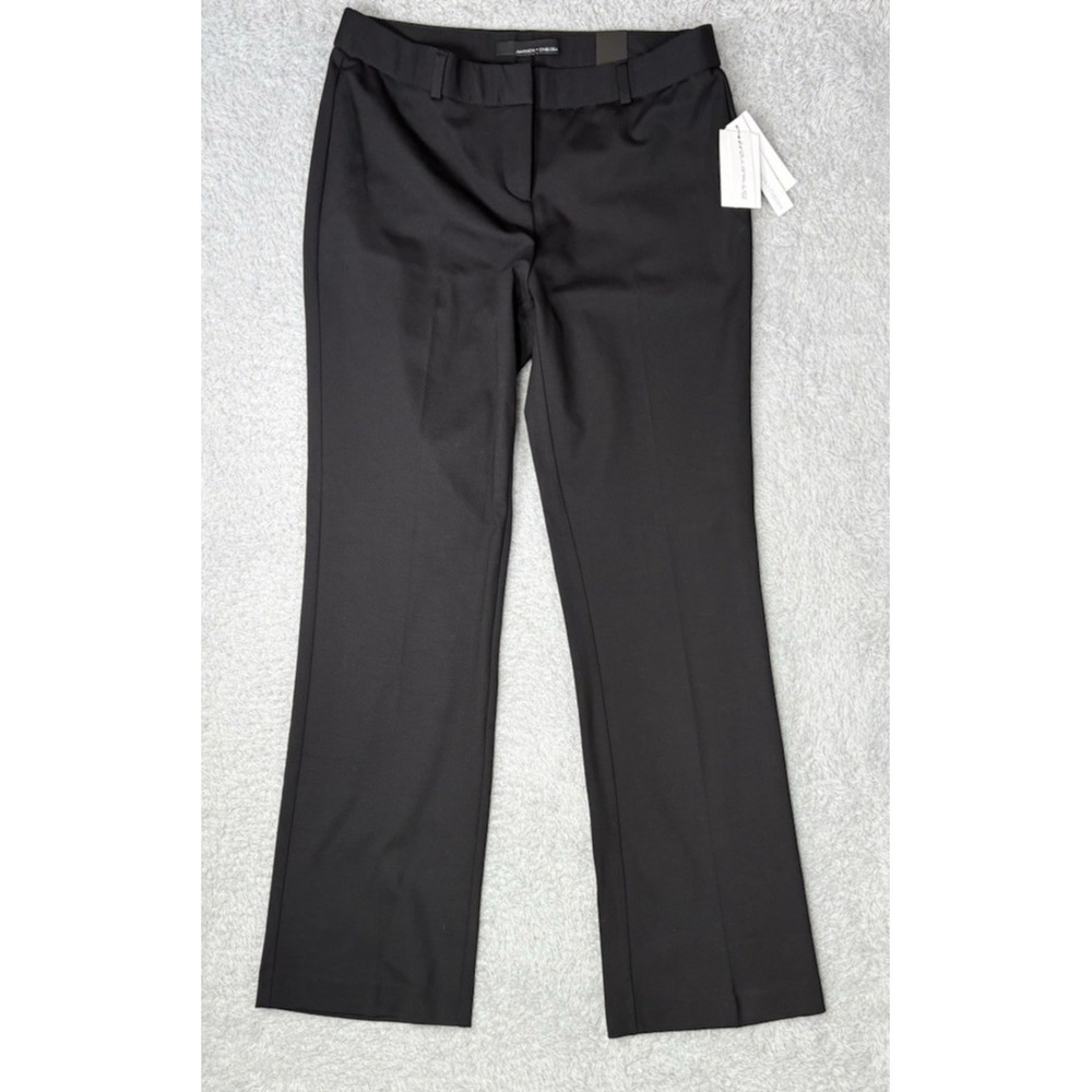 NEW Amanda + Chelsea Ari Pants Womens 8 Black Wide Leg Stretch Dress Trouser